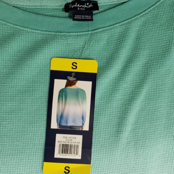 Splendid NWT Loose Fit Dip Dye Thermal Knit Top S - Picture 8 of 11